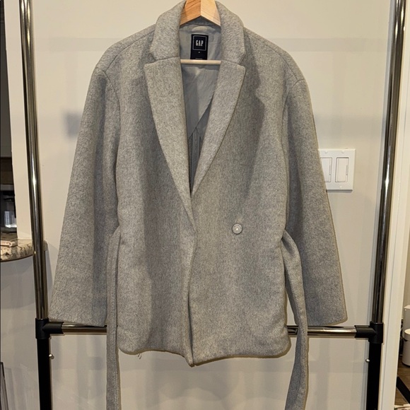 GAP Light Gray Wrap Coat - Picture 5 of 5